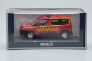 Peugeot Rifter Sapeurs Pompiers Vermelho Norev 1:43 479071 Metal - imagem 4 de 4
