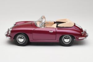 Porsche 356B Cabriolet Beringela Bburago 1:18 3021-M4 Metal - imagem 4 de 8