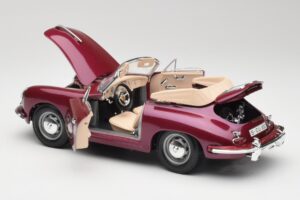 Porsche 356B Cabriolet Beringela Bburago 1:18 3021-M4 Metal - imagem 5 de 8