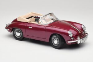 Porsche 356B Cabriolet Beringela Bburago 1:18 3021-M4 Metal - imagem 6 de 8
