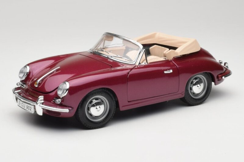 Porsche 356B Cabriolet Beringela Bburago 1:18 3021-M4 Metal
