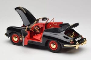 Porsche 356B Cabriolet Preto Bburago 1:18 3031D Metal - imagem 5 de 8