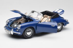 Porsche 356B Cabriolet Azul Bburago 1:18 3051 Metal - imagem 2 de 8