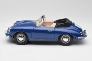 Porsche 356B Cabriolet Azul Bburago 1:18 3051 Metal - imagem 4 de 8