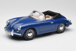 Porsche 356B Cabriolet Azul Bburago 1:18 3051 Metal