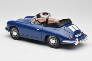 Porsche 356B Cabriolet Azul Bburago 1:18 3051 Metal - imagem 7 de 8
