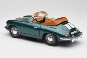 Porsche 356B Cabriolet Verde Bburago 1:18 3051-M1 Metal - imagem 7 de 8