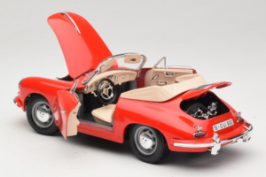Porsche 356B Cabriolet Vermelho Tchibo 1:18 45703 Metal - imagem 5 de 8