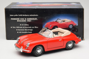 Porsche 356B Cabriolet Vermelho Tchibo 1:18 45703 Metal - imagem 8 de 8