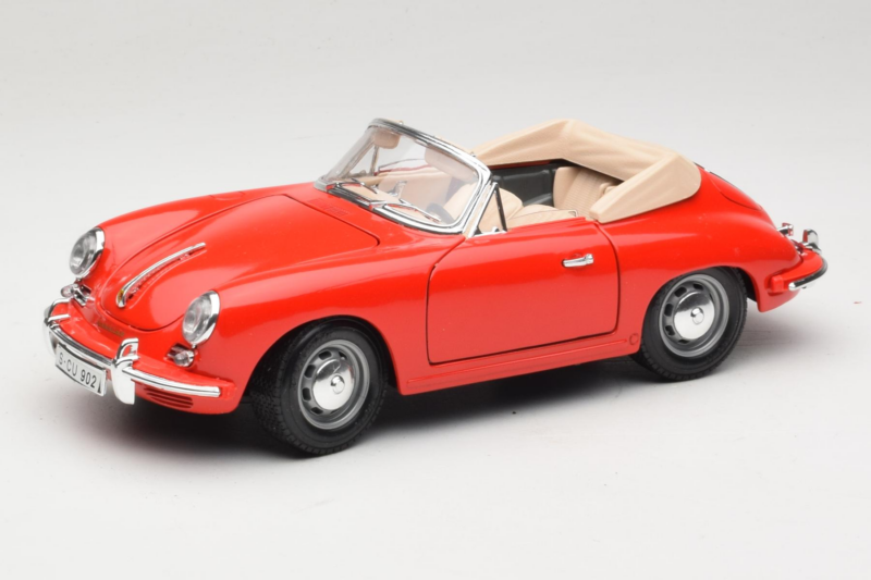 Porsche 356B Cabriolet Vermelho Tchibo 1:18 45703 Metal