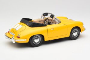 Porsche 356B Cabriolet Amarelo Bburago 1:18 3031 Metal - imagem 3 de 8