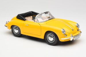 Porsche 356B Cabriolet Amarelo Bburago 1:18 3031 Metal - imagem 6 de 8