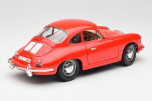 Porsche 356B Vermelho Bburago 1:18 3021 Metal - imagem 3 de 8