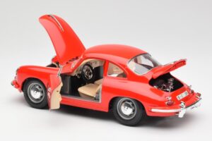 Porsche 356B Vermelho Bburago 1:18 3021 Metal - imagem 5 de 8