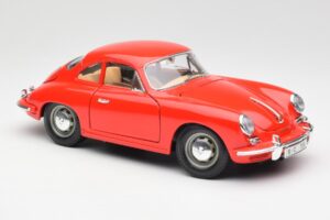 Porsche 356B Vermelho Bburago 1:18 3021 Metal - imagem 6 de 8