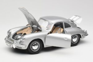 Porsche 356B Prata Bburago 1:18 3021-M1 Metal - imagem 2 de 8