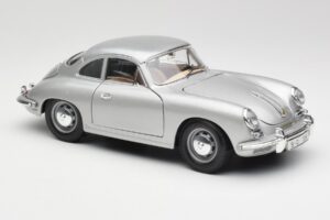 Porsche 356B Prata Bburago 1:18 3021-M1 Metal - imagem 6 de 8