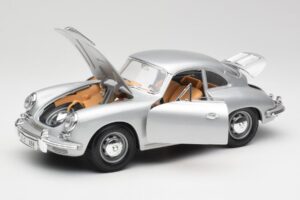 Porsche 356B Prateado & Interior Castanho Bburago 1:18 3021-M2 Metal - imagem 2 de 8