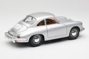 Porsche 356B Prateado & Interior Castanho Bburago 1:18 3021-M2 Metal - imagem 3 de 8