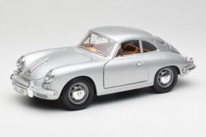 Porsche 356B Prateado & Interior Castanho Bburago 1:18 3021-M2 Metal