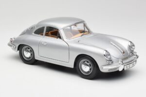 Porsche 356B Prateado & Interior Castanho Bburago 1:18 3021-M2 Metal - imagem 6 de 8