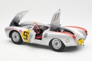 Porsche 550-1500 RS Spyder #55 H. Herrmann Carrera Panamericana 1954 AUTOart 1:18 85470 Metal - imagem 5 de 8