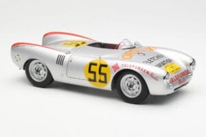 Porsche 550-1500 RS Spyder #55 H. Herrmann Carrera Panamericana 1954 AUTOart 1:18 85470 Metal - imagem 6 de 8