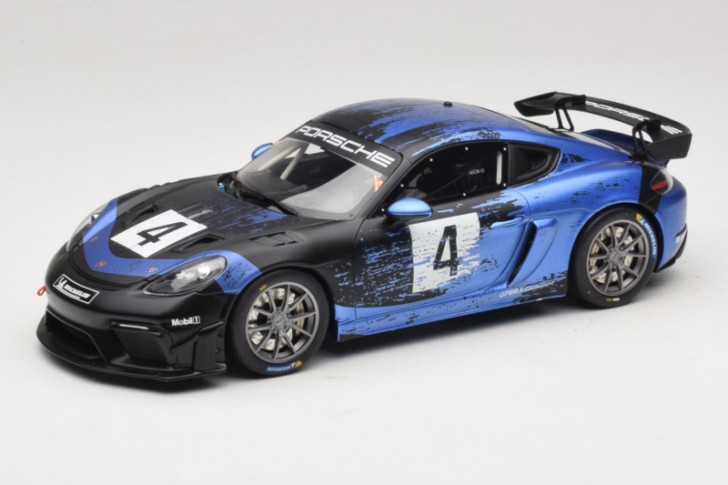 Porsche 718 Cayman GT4 RS Clubsport Preto Azul Otto 1:18 OT469 Resina