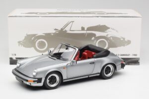 Porsche 911 930 Carrera 3.2 Cabriolet Cinzento Metálico Minichamps 1:18 100063034 Metal - imagem 8 de 8