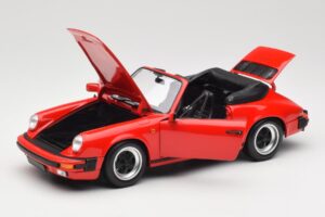 Porsche 911 930 Carrera 3.2 Cabriolet Guards Red Minichamps 1:18 110063030 Metal - imagem 2 de 8