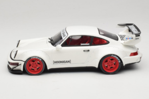 Porsche 911 964 RWB Hoonigan Branco GT Spirit 1:18 GT732 Resina - imagem 3 de 6