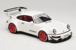 Porsche 911 964 RWB Hoonigan Branco GT Spirit 1:18 GT732 Resina - imagem 4 de 6