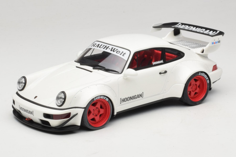 Porsche 911 964 RWB Hoonigan Branco GT Spirit 1:18 GT732 Resina