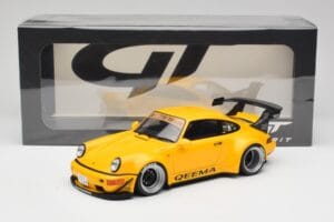 Porsche 911 964 RWB Keema Yellow GT Spirit 1:18 GT492 Resina - imagem 6 de 6