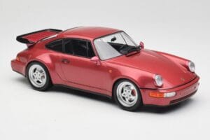 Porsche 911 964 Turbo Vermelho Minichamps 1:18 155069102 Metal - imagem 4 de 6