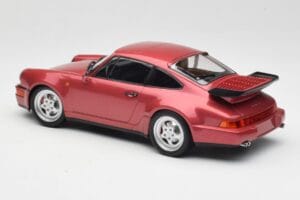 Porsche 911 964 Turbo Vermelho Minichamps 1:18 155069102 Metal - imagem 5 de 6