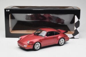 Porsche 911 964 Turbo Vermelho Minichamps 1:18 155069102 Metal - imagem 6 de 6