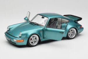 Porsche 911 964 Turbo Wimbledon Green Metallic Solido 1:18 S1803407 Metal - imagem 2 de 8