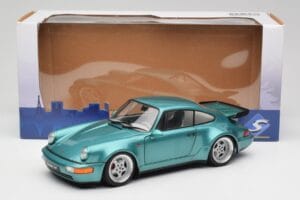 Porsche 911 964 Turbo Wimbledon Green Metallic Solido 1:18 S1803407 Metal - imagem 8 de 8