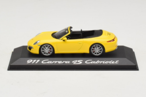 Porsche 911 991 Carrera 4S Cabriolet Amarelo Minichamps 1:43 WAP0201120C Metal