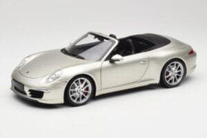 Porsche 911 991 Carrera S Cabriolet GT Prata Metálico Minichamps 1:18 100061030 Metal