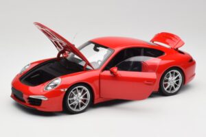 Porsche 911 991 Carrera S Guards Vermelho Minichamps 1:18 100061020 Metal - imagem 2 de 8