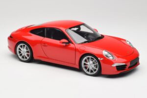 Porsche 911 991 Carrera S Guards Vermelho Minichamps 1:18 100061020 Metal - imagem 6 de 8