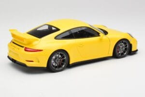 Porsche 911 991 GT3 Racing Amarelo & Jantes Prata Minichamps 1:18 110062722 Metal - imagem 3 de 8