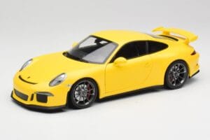Porsche 911 991 GT3 Racing Amarelo & Jantes Prata Minichamps 1:18 110062722 Metal