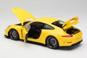 Porsche 911 991 GT3 Racing Amarelo & Jantes Prata Minichamps 1:18 110062722 Metal - imagem 5 de 8