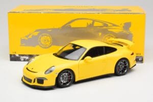 Porsche 911 991 GT3 Racing Amarelo & Jantes Prata Minichamps 1:18 110062722 Metal - imagem 8 de 8