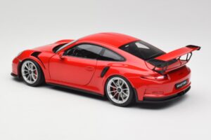 Porsche 911 991 GT3 RS Guards Vermelho Jantes Prata AUTOart 1:18 78165 Metal - imagem 7 de 8
