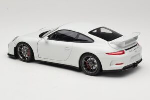 Porsche 911 991 GT3 Branco Com Jantes Prateadas Minichamps 1:18 113062721 Metal - imagem 7 de 8