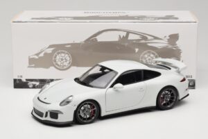 Porsche 911 991 GT3 Branco Com Jantes Prateadas Minichamps 1:18 113062721 Metal - imagem 8 de 8